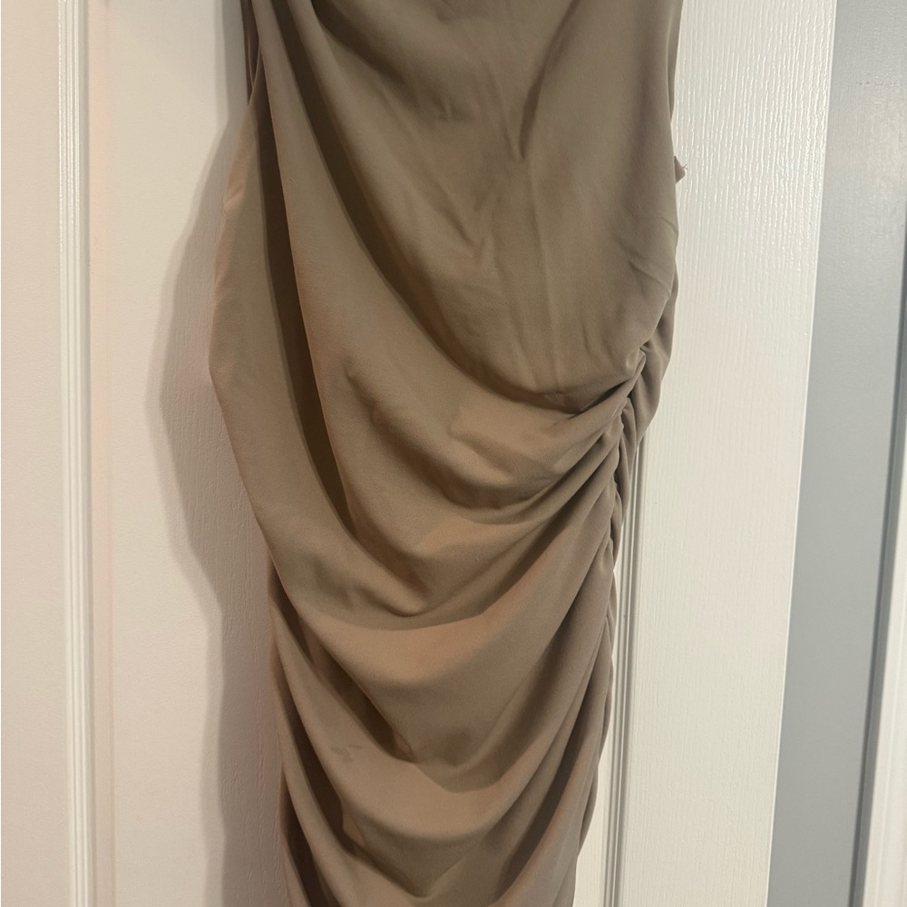 AbercrombieTan Ruched Dress